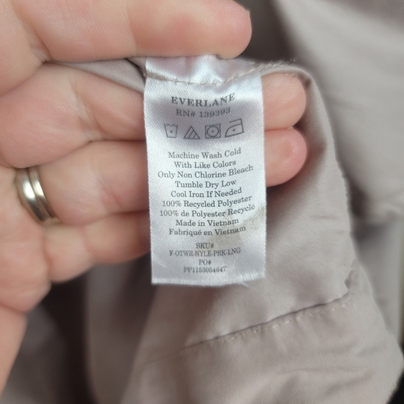 Everlane Taupe ReNew Anorak Trench Coat size S - Picture 6 of 8